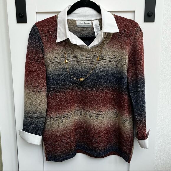 Vintage Alfred Dunner Collared Sweater Sz PM - Picture 2 of 8